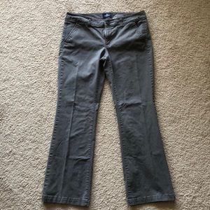 American Eagle Gray Kick Boot Pants-size 12